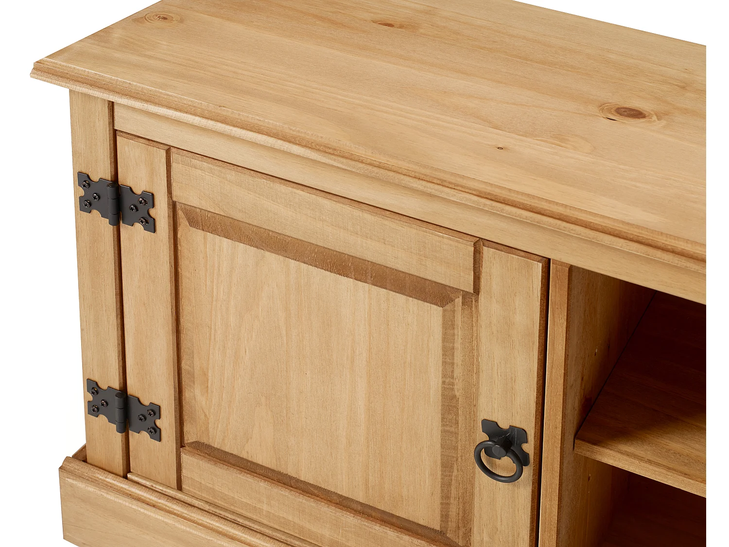 Mercers Furniture Corona 1 Door Media Unit 1 Shelf TV Stand Cabinet Solid Pine with Mexican Styling