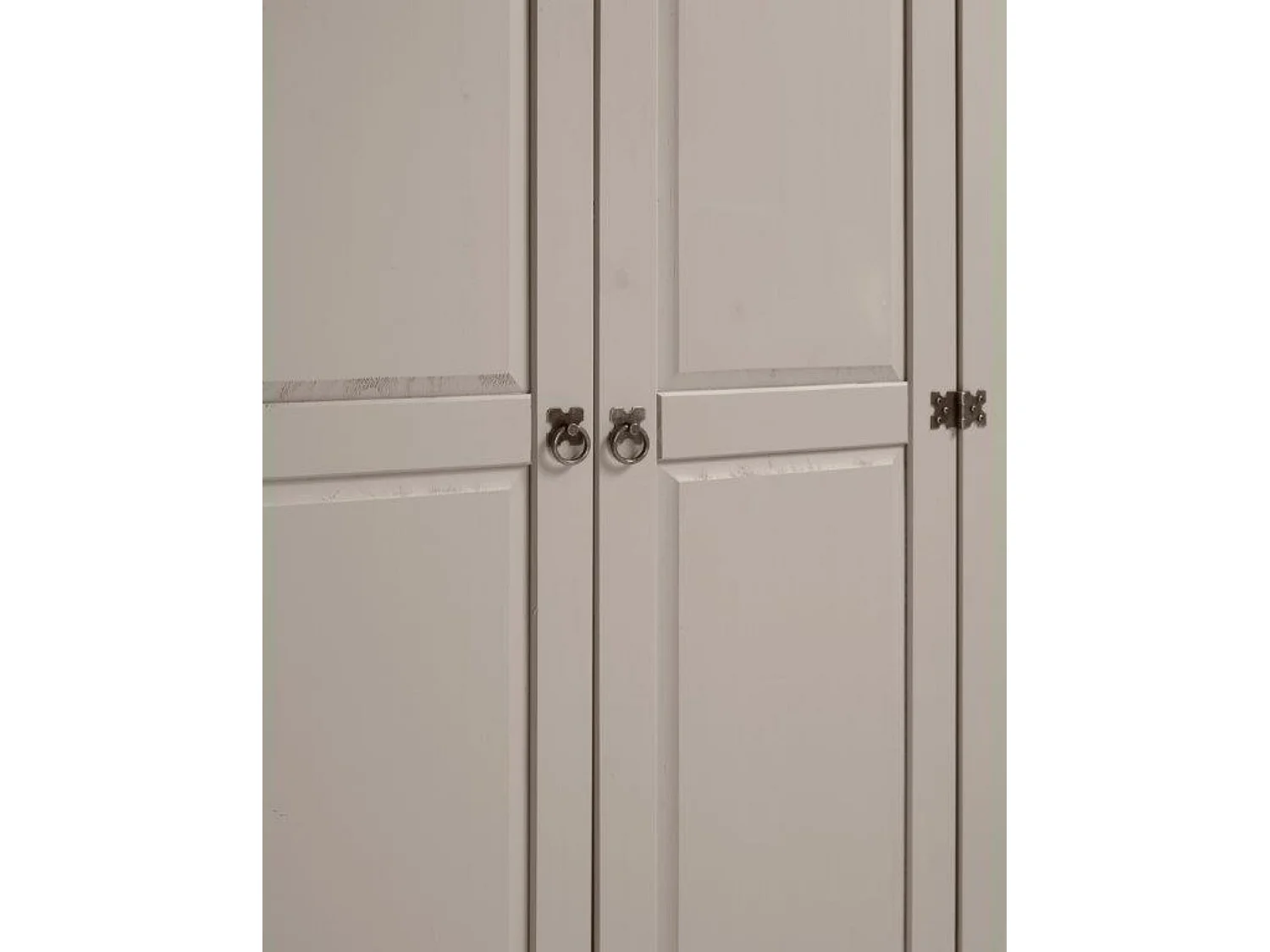 Mercers Furniture Corona Grey Wax 2 Door Arch Top Wardrobe Double Robe Solid Wood Pine Wooden Bedroom with Mexican Styling