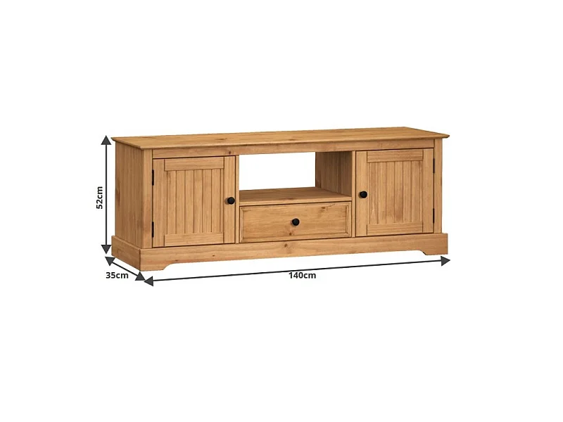 Mercers Furniture Country Antique Widescreen TV Unit Television Stand Wide Large Long Cabinet Solid Wood Pine Wooden