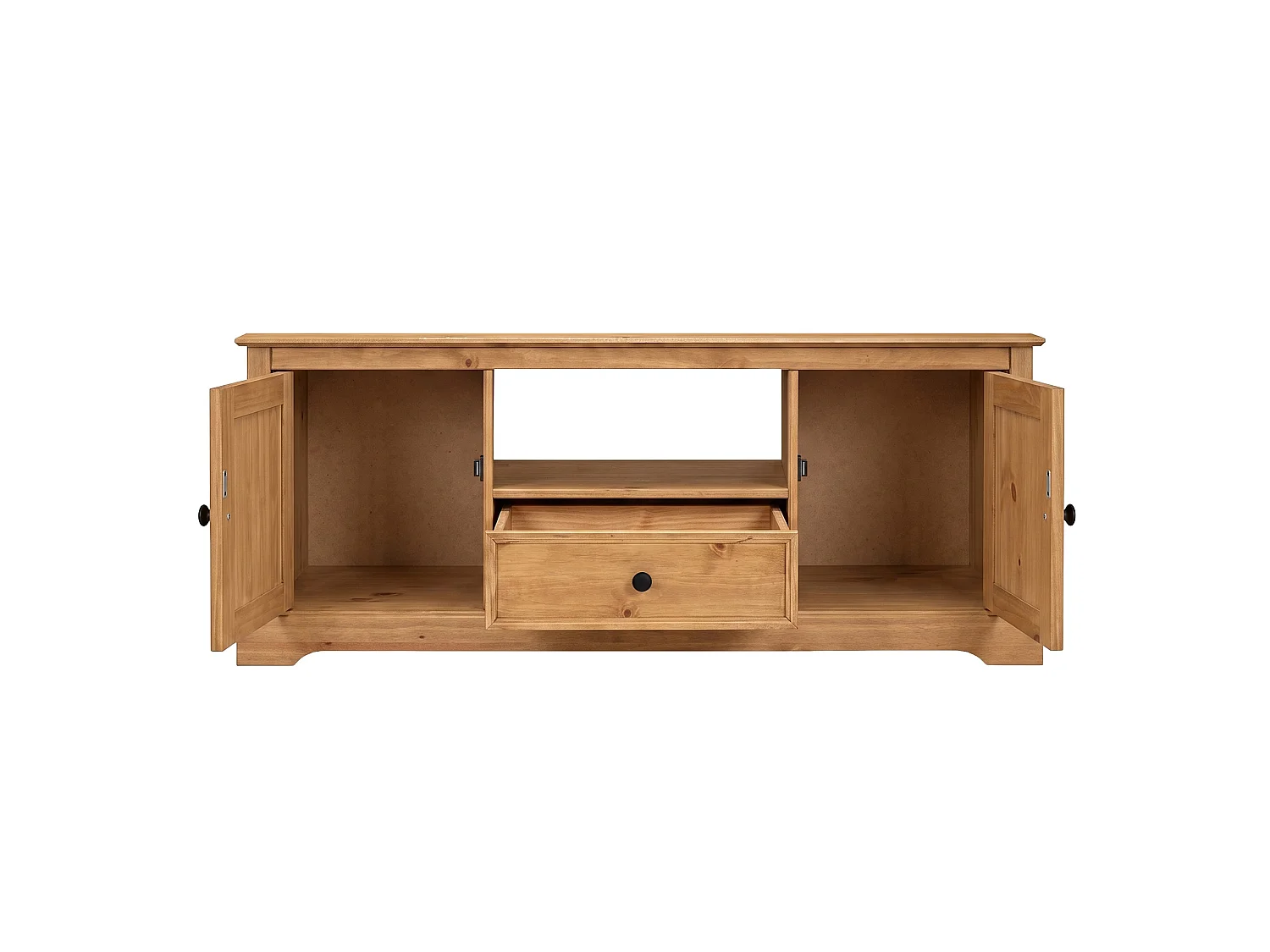 Mercers Furniture Country Antique Widescreen TV Unit Television Stand Wide Large Long Cabinet Solid Wood Pine Wooden