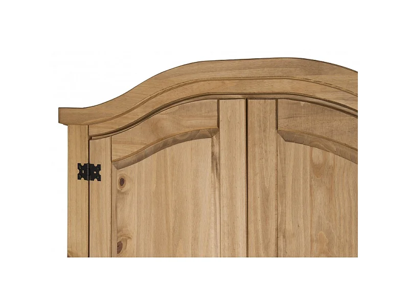 Mercers Furniture Corona 2 Door Arch Top Wardrobe Double Robe Solid Wood Pine Wooden Bedroom with Mexican Styling