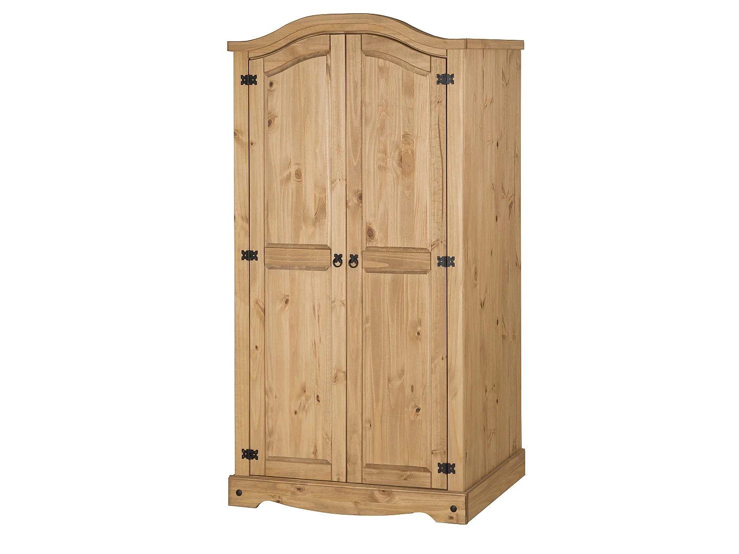 Mercers Furniture Corona 2 Door Arch Top Wardrobe Double Robe Solid Wood Pine Wooden Bedroom with Mexican Styling