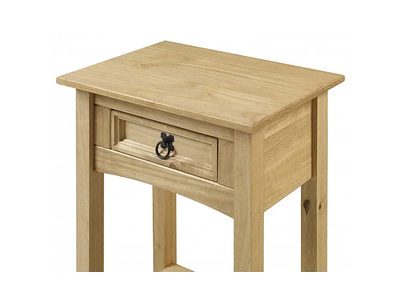 Mercers Furniture Corona 1 Drawer Console Table 1 Shelf Hallway Stand Side Unit Solid Wood Pine Wooden with Mexican Styling