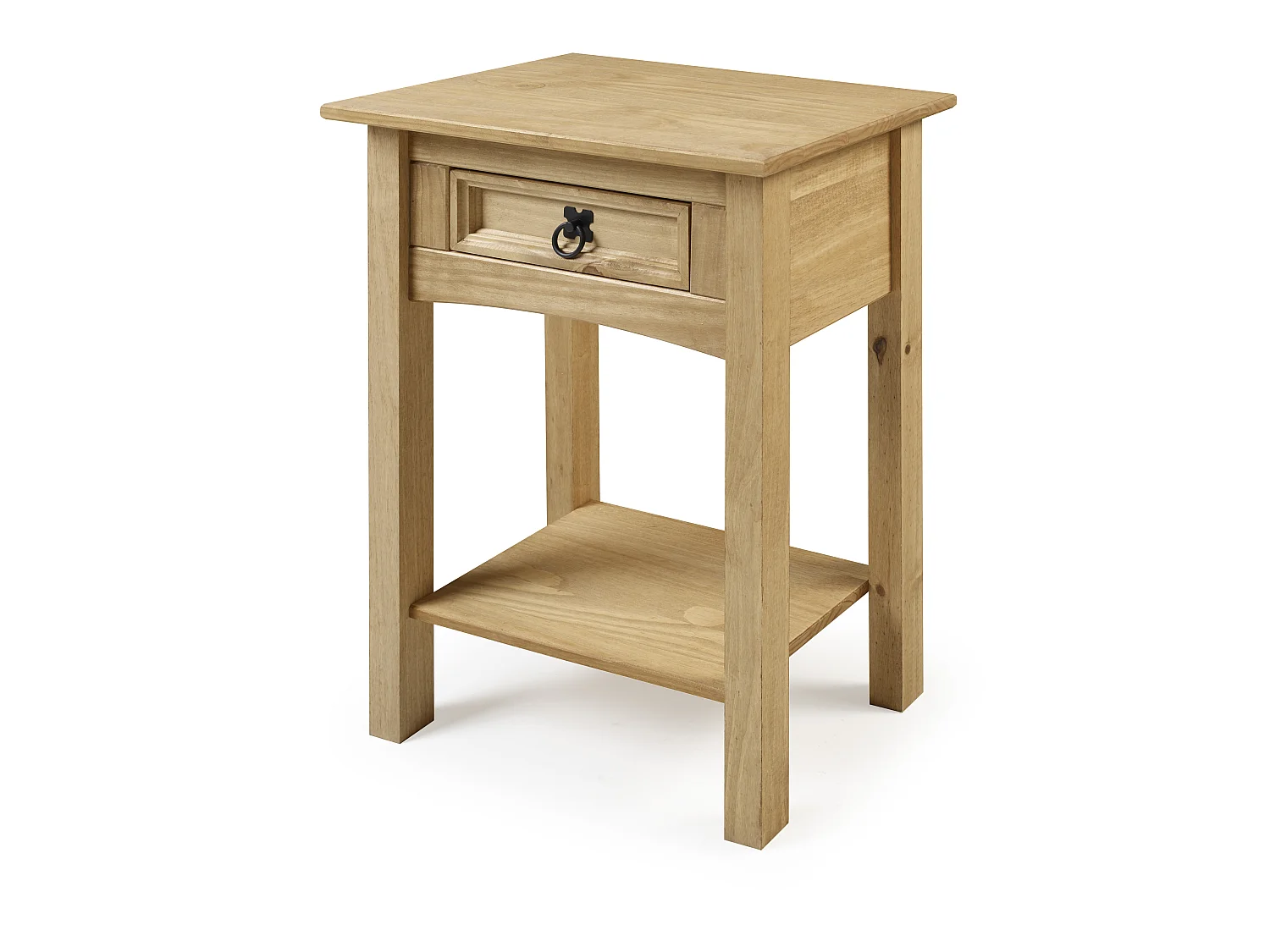 Mercers Furniture Corona 1 Drawer Console Table 1 Shelf Hallway Stand Side Unit Solid Wood Pine Wooden with Mexican Styling