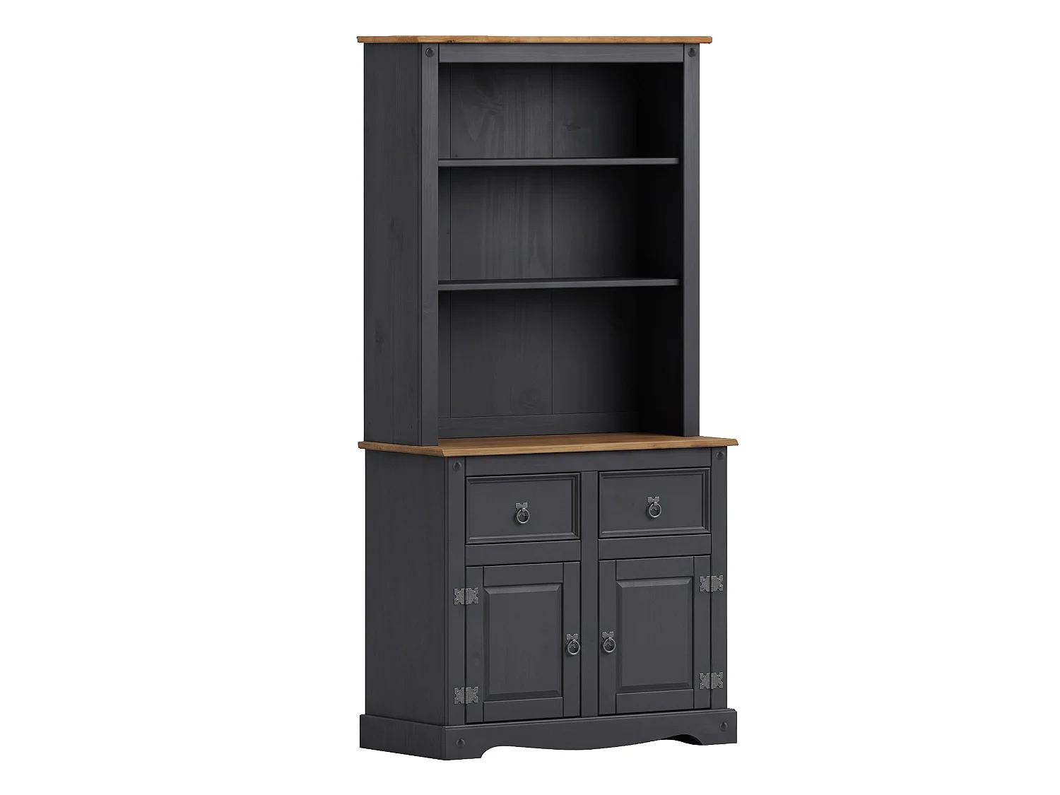 Mercers Furniture Corona Charcoal Grey 2 Door Dresser