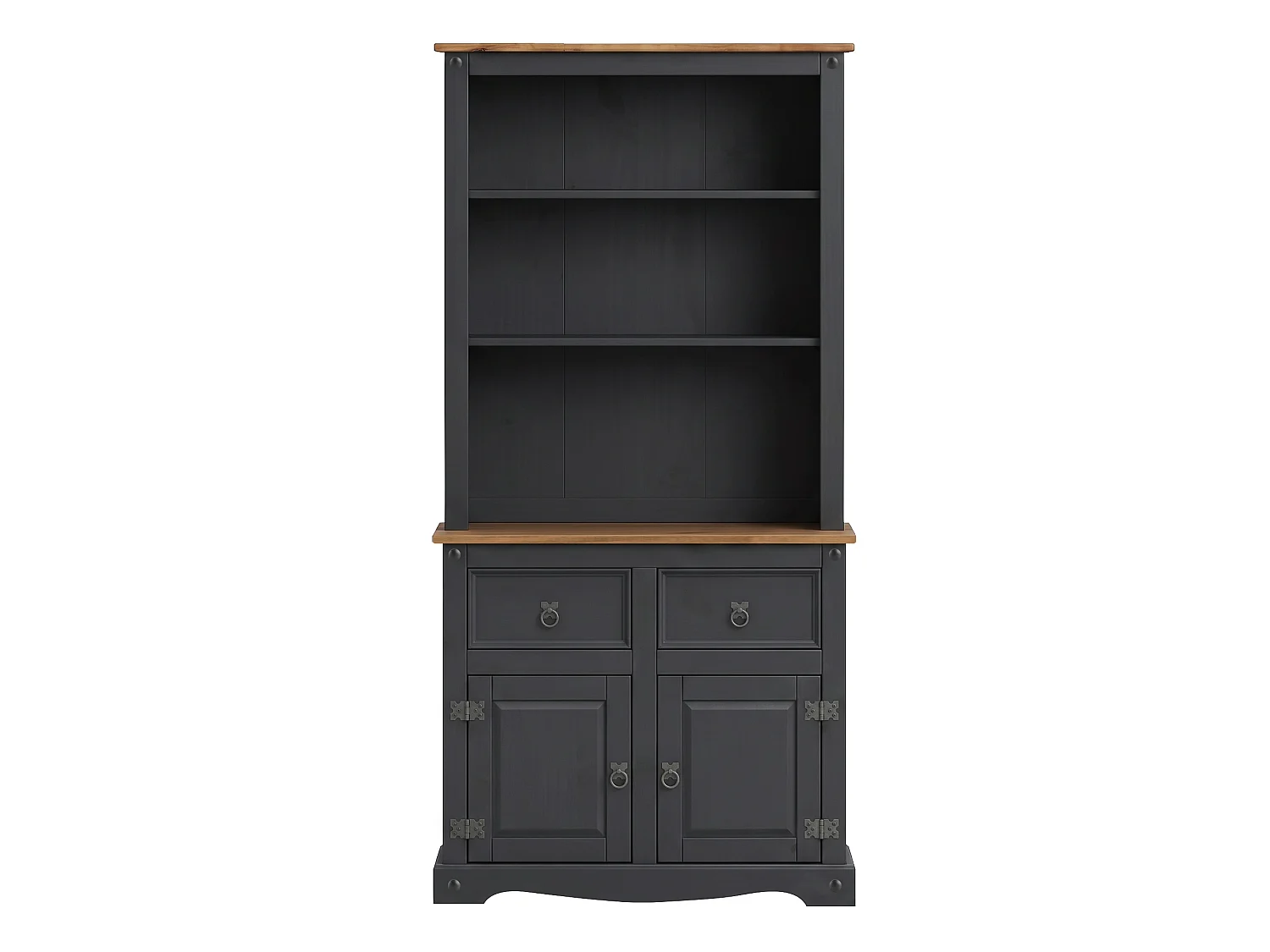 Mercers Furniture Corona Charcoal Grey 2 Door Dresser