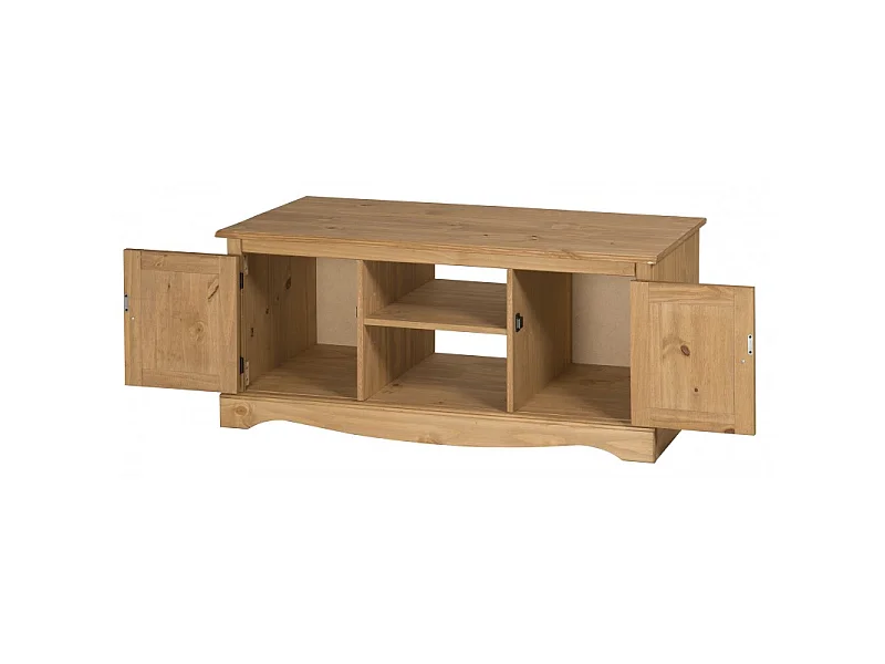 Mercers Furniture Corona 2 Door Flat Screen Media TV Unit Television Stand Solid Wood Pine with Mexican Styling Wooden