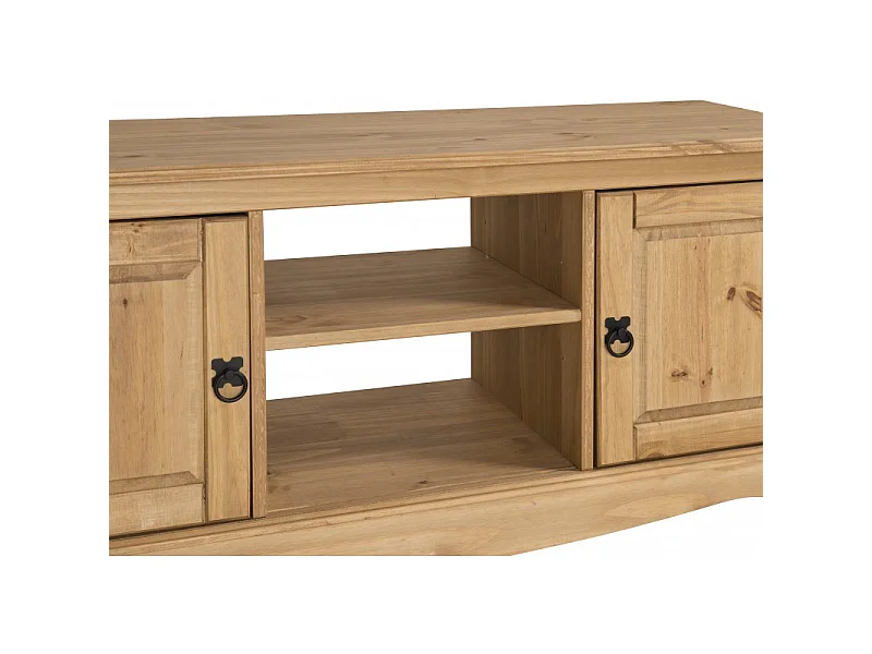 Mercers Furniture Corona 2 Door Flat Screen Media TV Unit Television Stand Solid Wood Pine with Mexican Styling Wooden