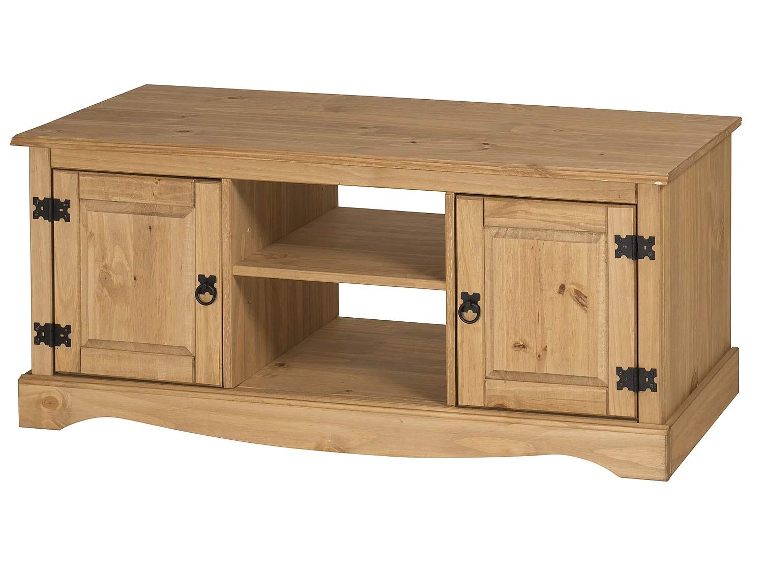 Mercers Furniture Corona 2 Door Flat Screen Media TV Unit Television Stand Solid Wood Pine with Mexican Styling Wooden