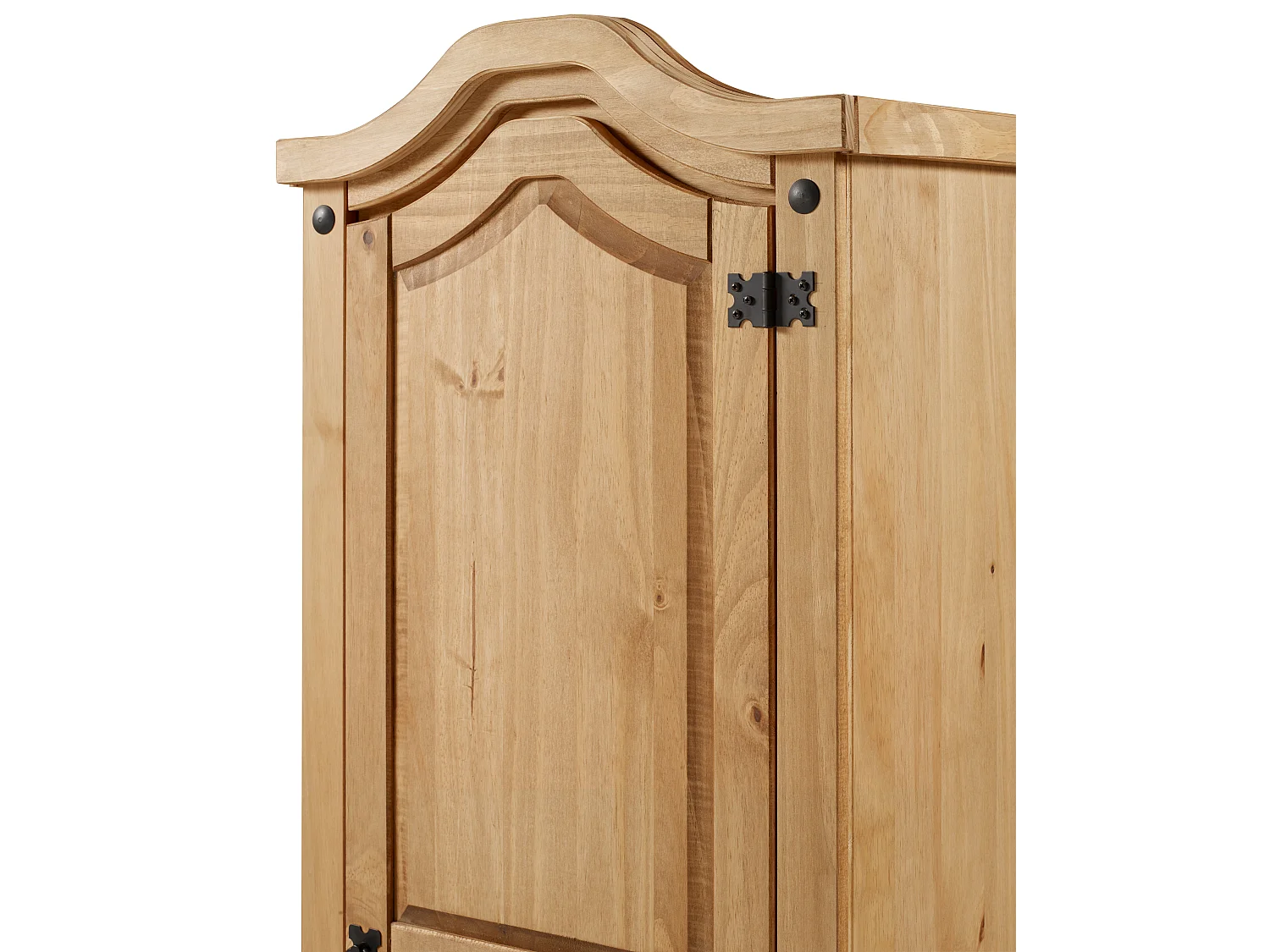 Mercers Furniture Corona 1 Door 1 Drawer Wardrobe Arch Top Single Robe Solid Wood Pine Wooden Bedroom with Mexican Styling