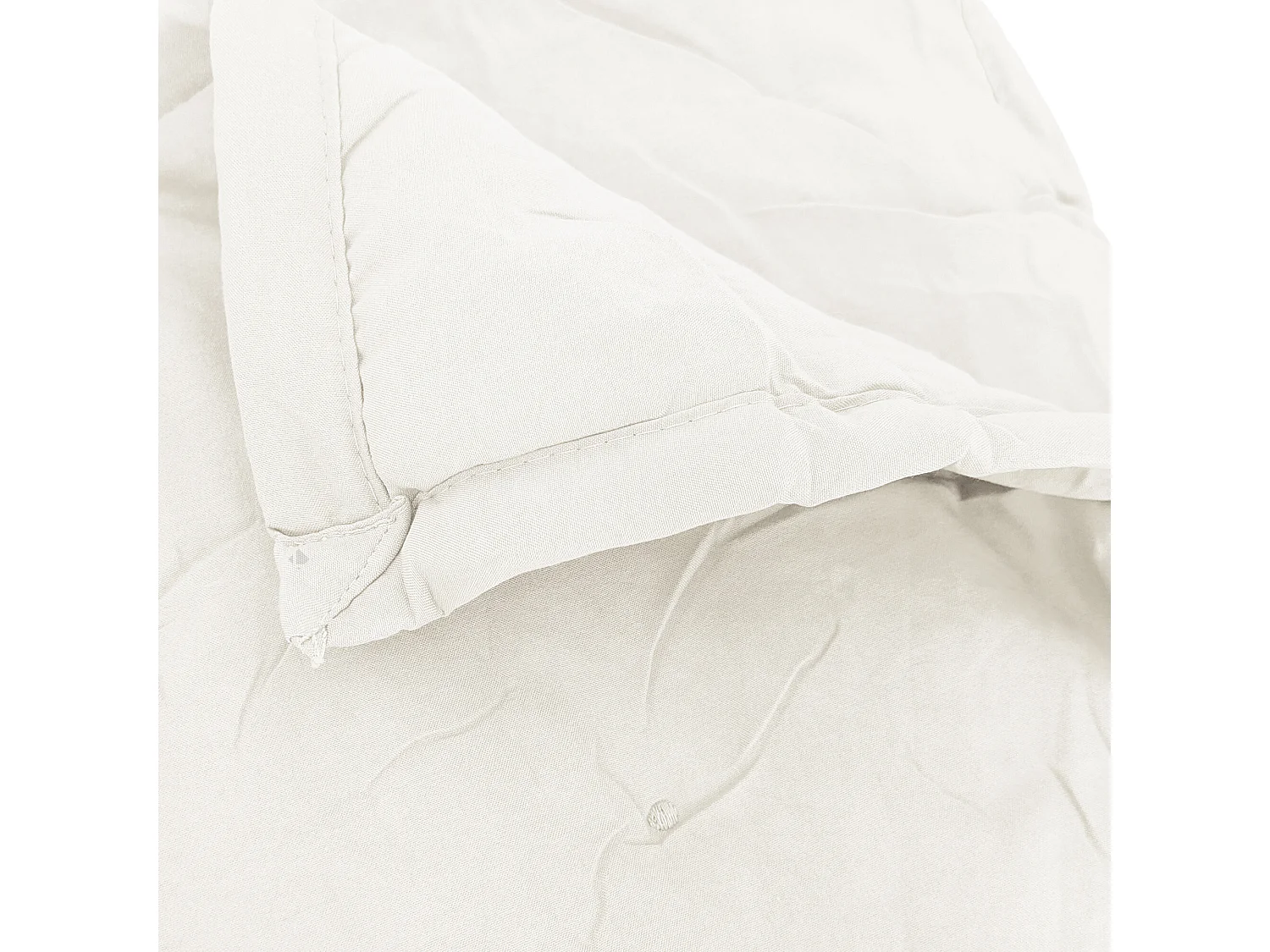 Couvre-lit 240x260 cm CELESTE velours piquage points brodés blanc Nacre