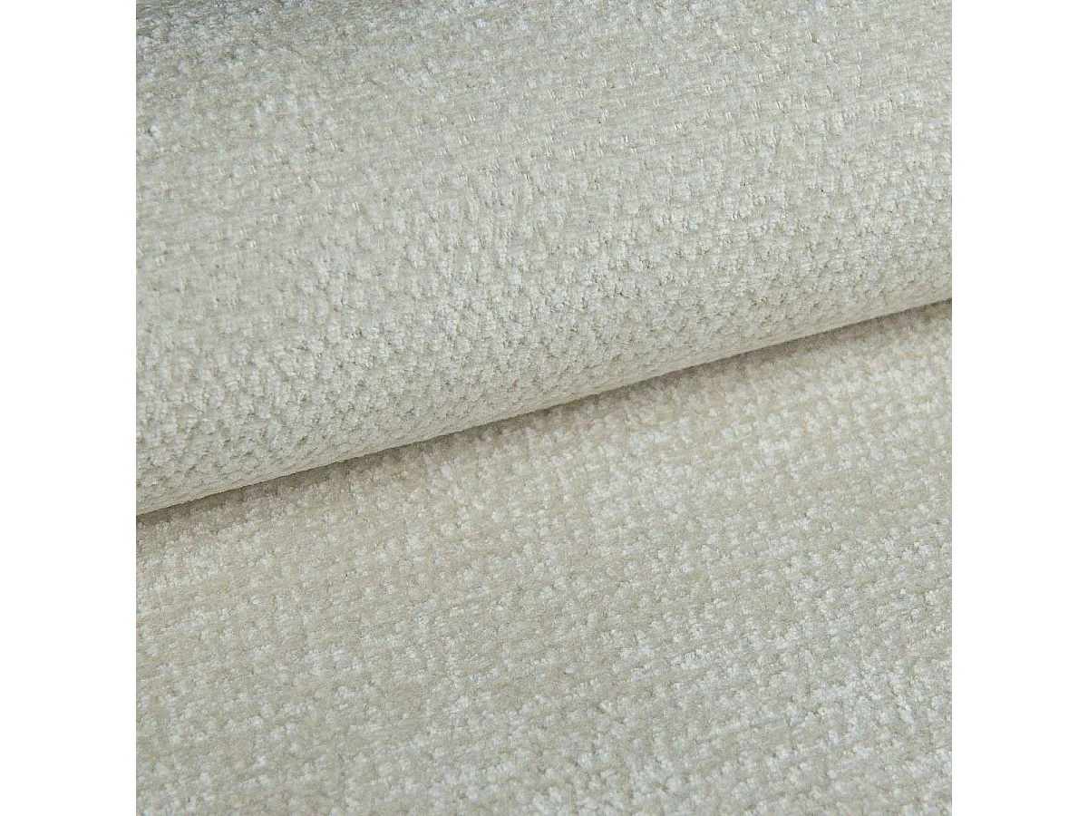 BESILIO Gestoffeerd bed 140x200 cm Tokyo chenille - bed met opbergruimte en lattenbodem - crème