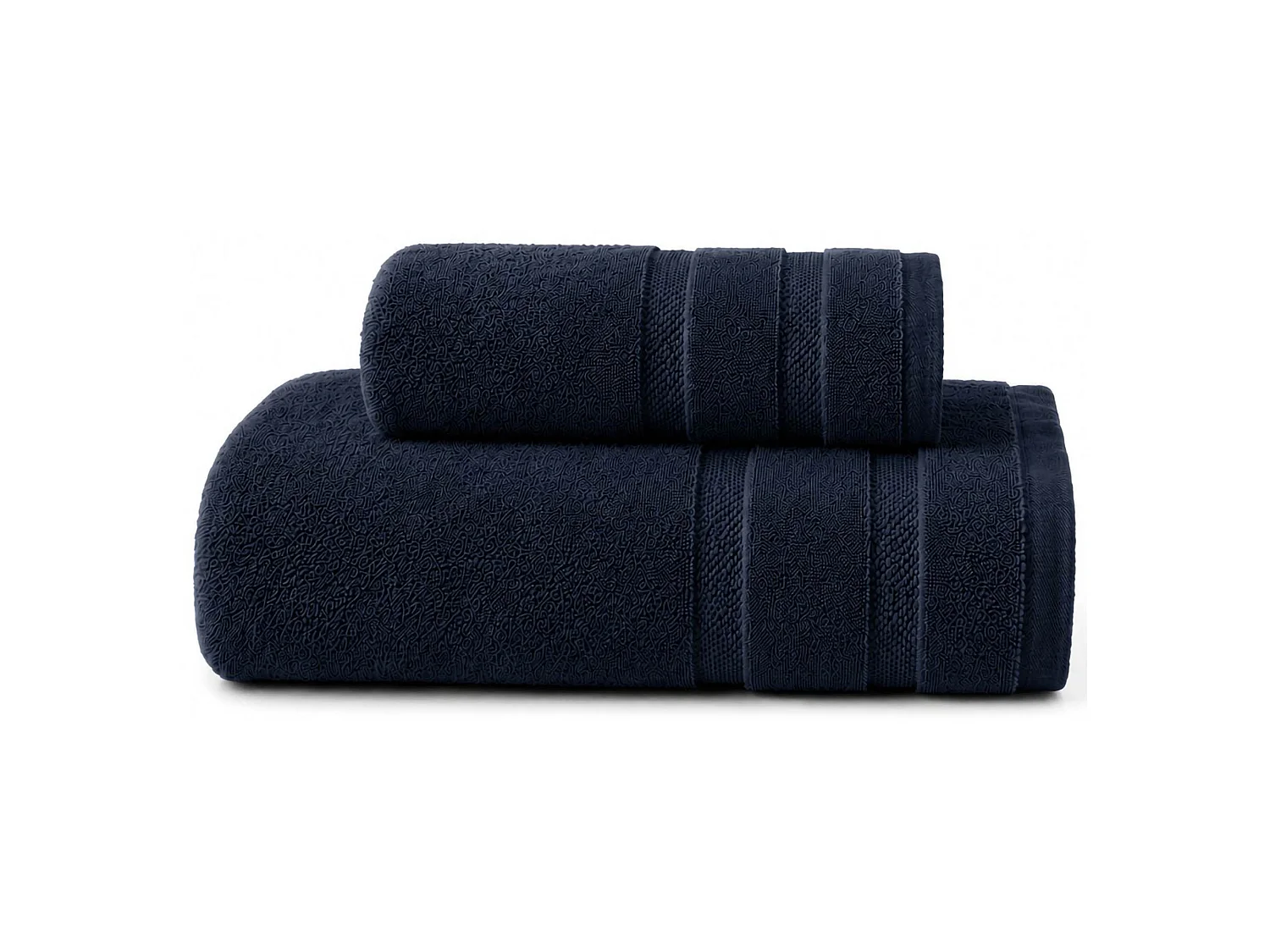 Serviette de Bain Saleneba, set de 2 Serviettes Visage 60x110 cm, Serviettes Invité 40x60 cm, bleu,