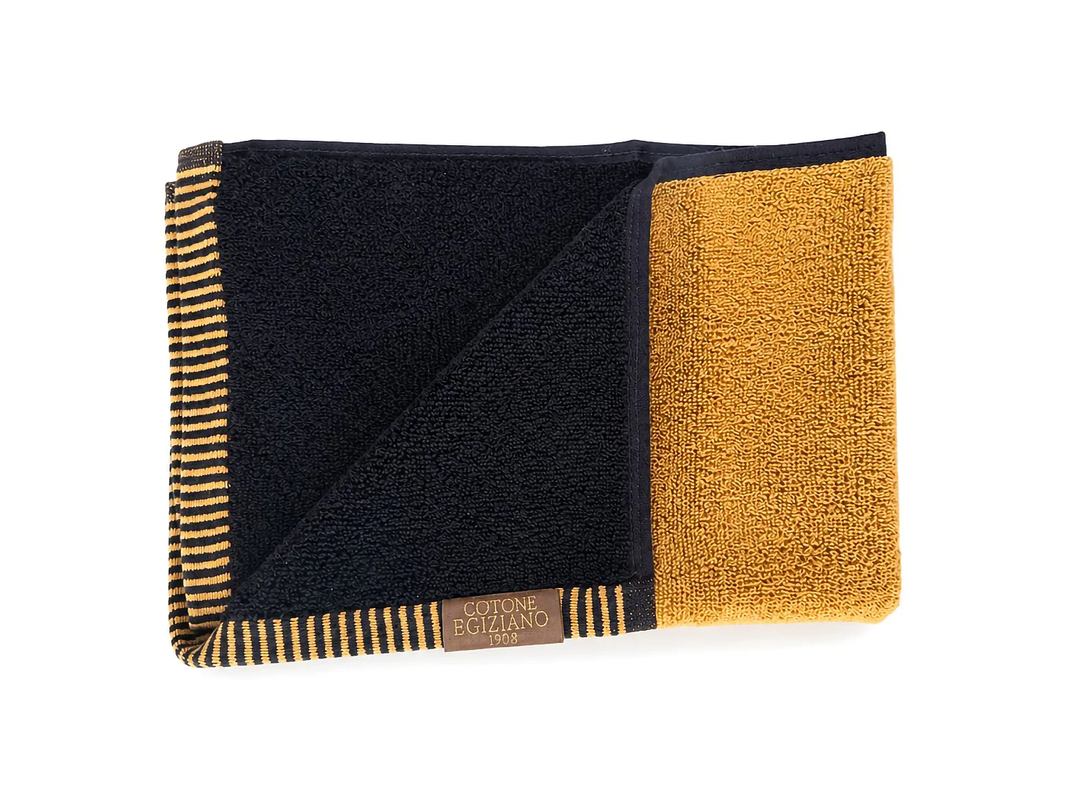 Telo Bagno Sazalo, 100% Cotone Reversibile, Nero, Colore Struttura oro