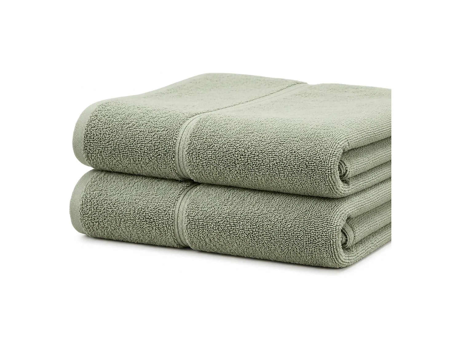 Set de Serviettes Sanonefa, 100% Coton, lot de 2, Vert Menthe, Inclut 1 Serviette Visage 40x60 cm, 1 Serviette Invité/mains 60x110 cm