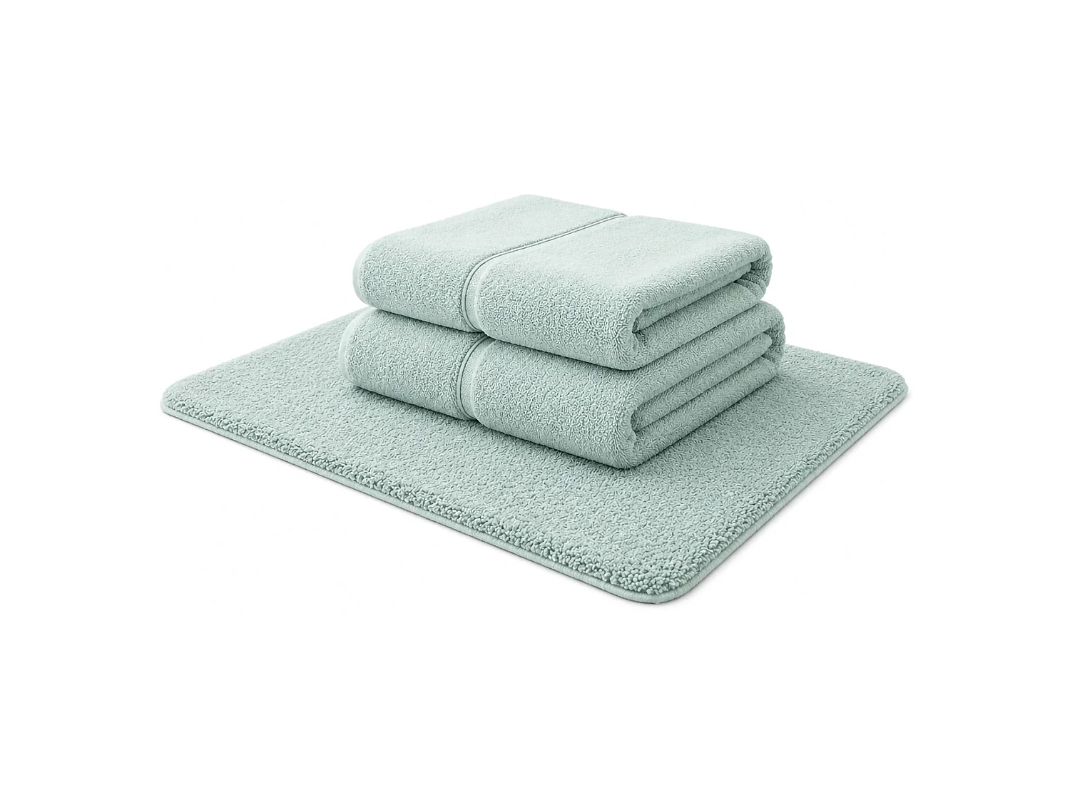 Lot de Serviettes Sanenere, 100% Coton, ensemble de 2, Bleu Tiffany, Teinte et Texture Tiffany