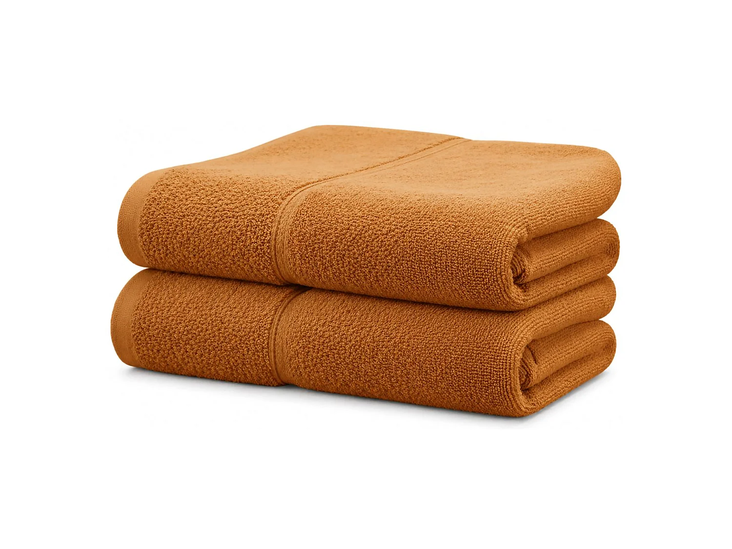 Ensemble Dmora, 100% Coton : 2 Serviettes Orange, 1 Visage 40x60 cm, 1 Invité/Mains 60x110 cm