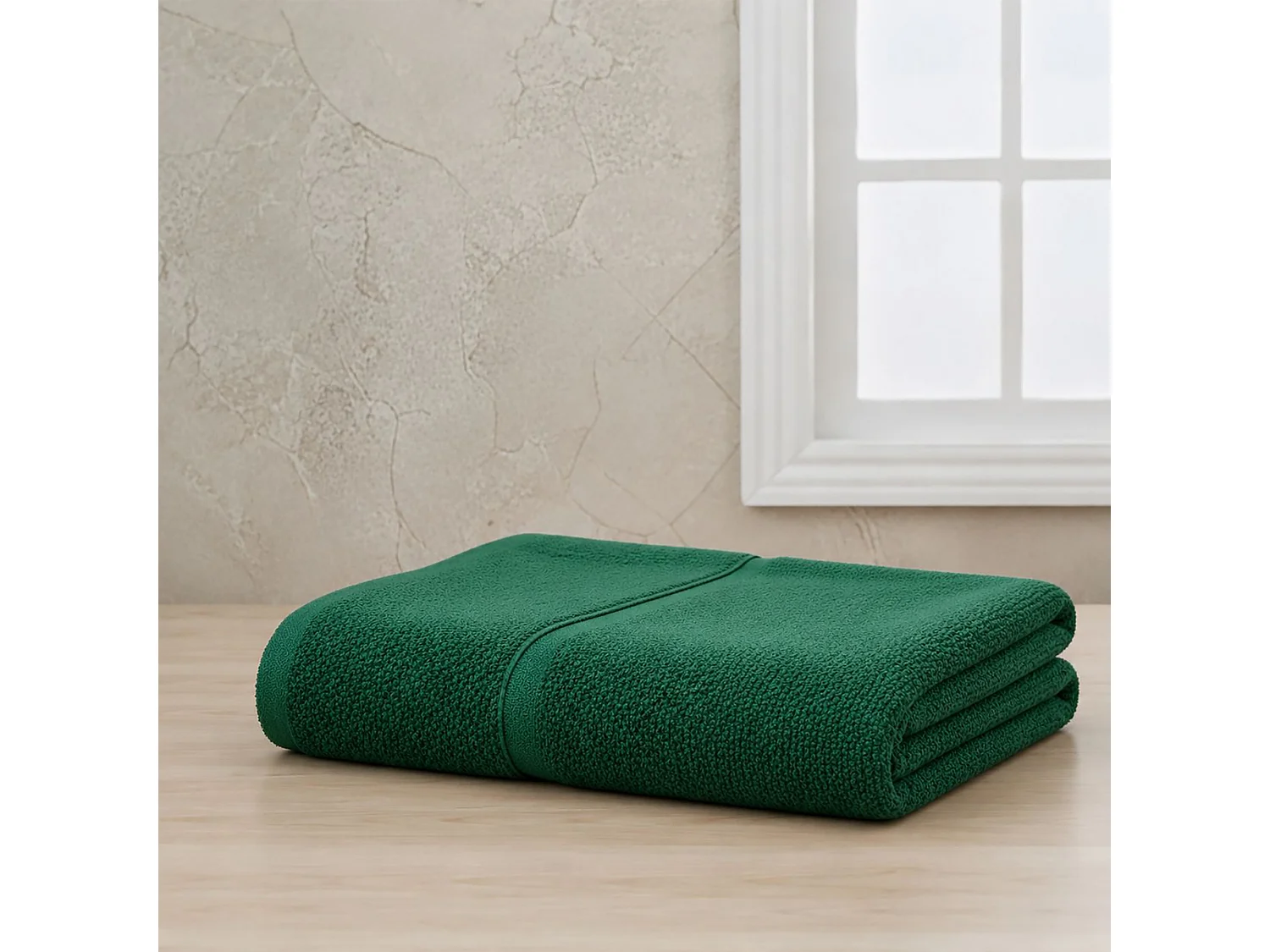Telo Bagno Sanaza, Sfumatura Colore Struttura Scuro, Verde Scuro,