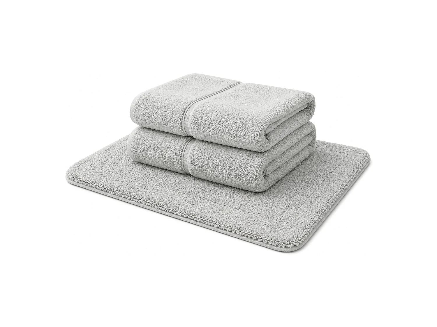 Ensemble de Serviettes Sanenere, 100% Coton, Set de 2, Gris Pierre : Inclut 1 Serviette Visage 40x60 cm et 1 Serviette Invité/Mains 60x110 cm