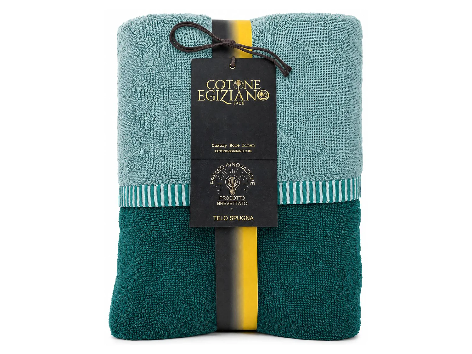 Telo Bagno Sazalo, 100% Cotone Reversibile, Verde Acqua, Colore Struttura Verde, Sfumatura Colore Struttura Acqua