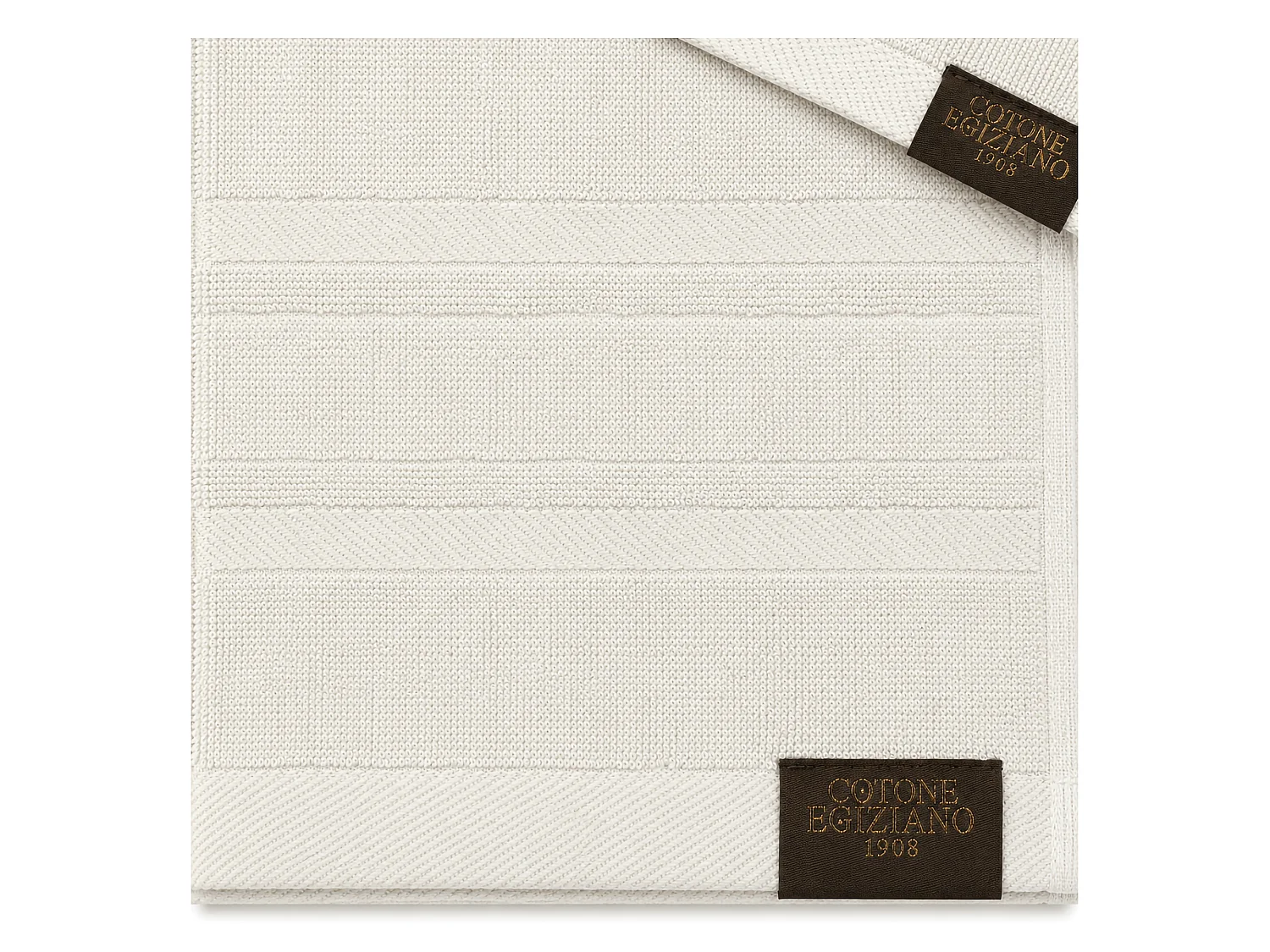 Serviette Rovarero, Dégradé Couleur Ivoire, Blanc Ivoire,