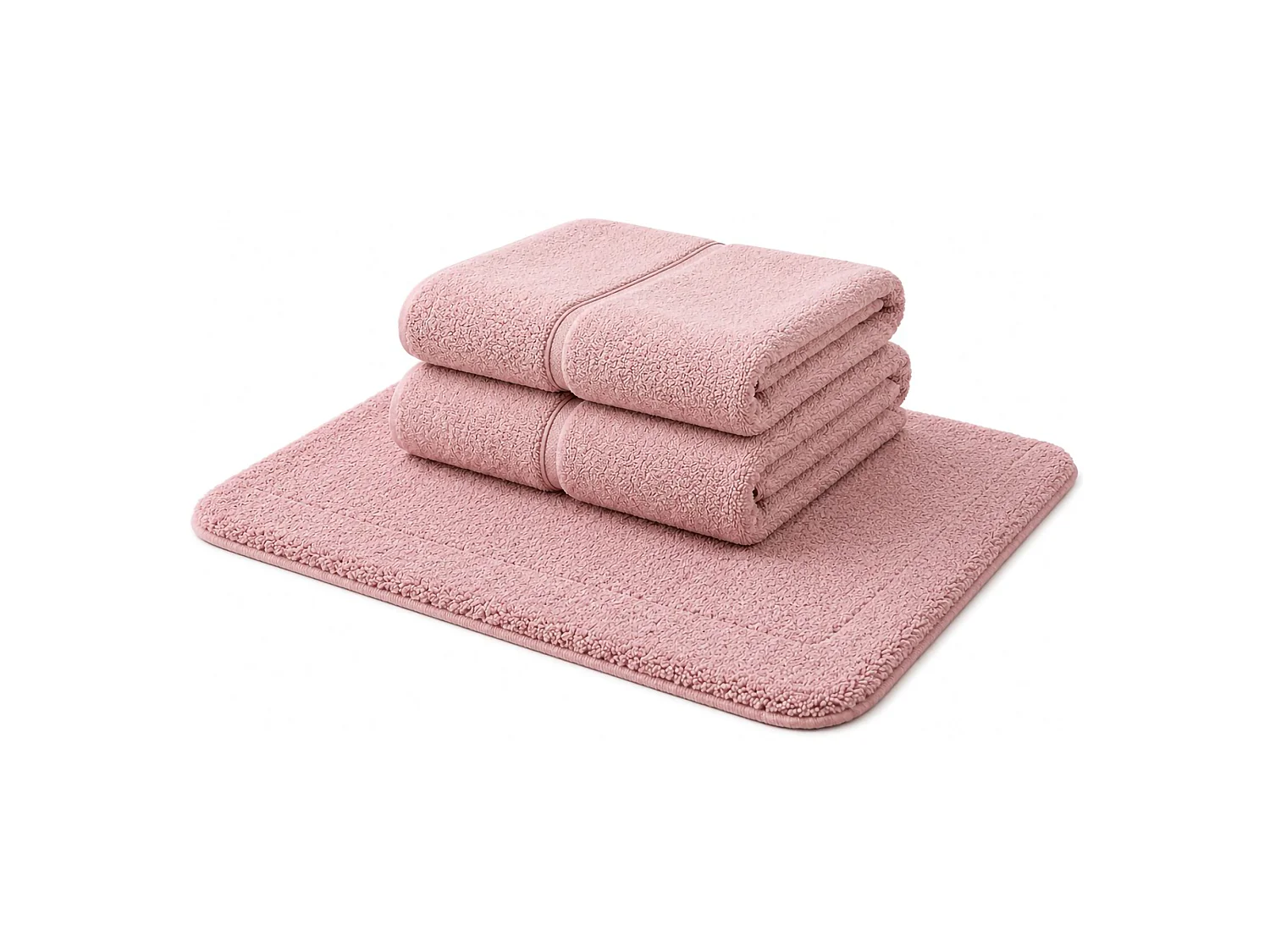 Lot de Serviettes Sanenere, 100% Coton, lot de 2, Rose, Inclus 1 Serviette Visage 40x60 cm, 1 Serviette Invités/mains 60x110 cm