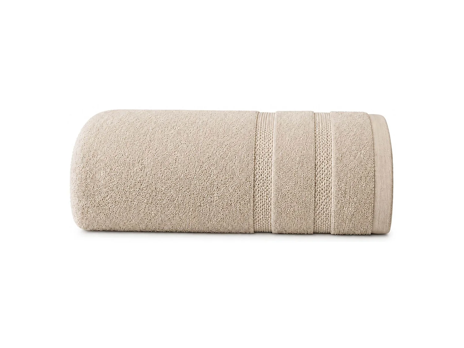 Serviette de bain Rovarero, Dégradé de couleur, Structure sable, Marron sable