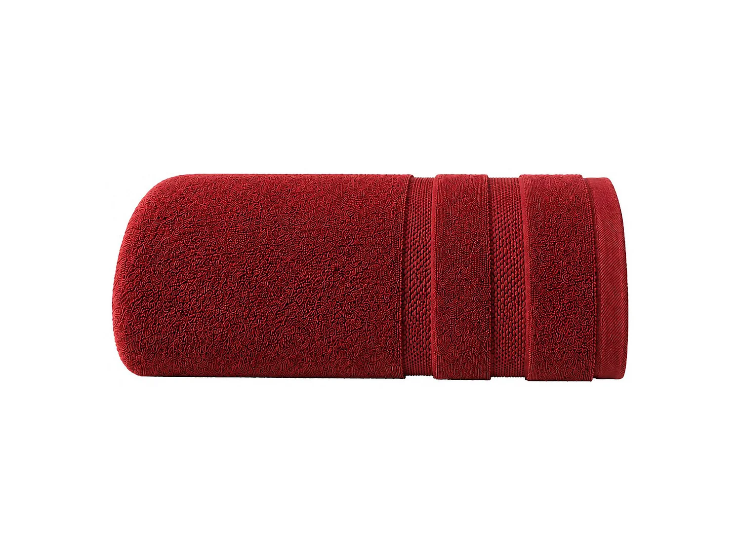 Serviette de Bain Rovarero, Dégradé de Couleur Structure Cerise, Rouge Cerise,