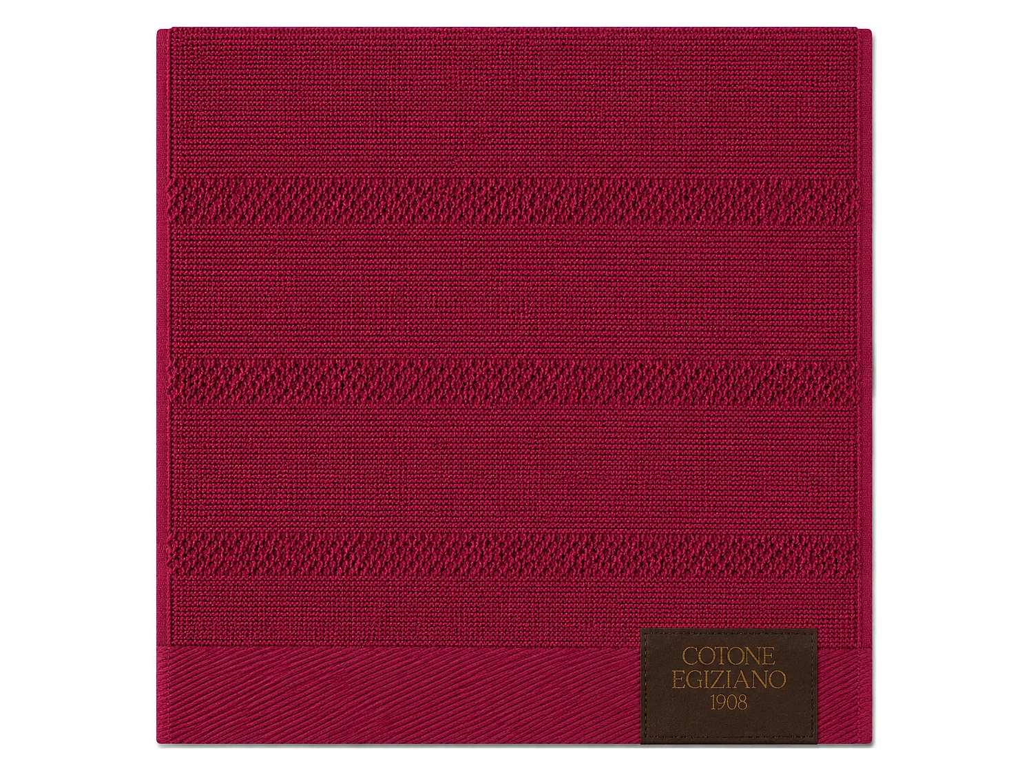 Serviette de Bain Rovarero, Dégradé de Couleur Structure Cerise, Rouge Cerise,