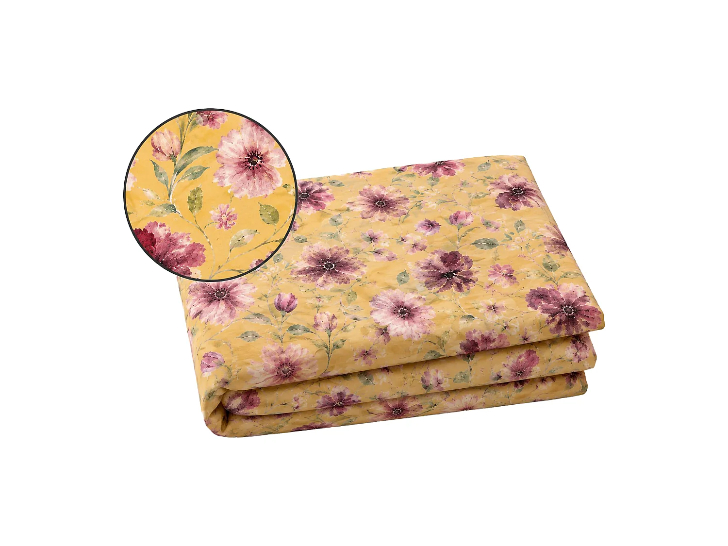 Housse de Couette King Size Ronabasde, Taie d'Oreiller Incluse, 260x200 cm Moutarde, en Percale, Lavable en Machine