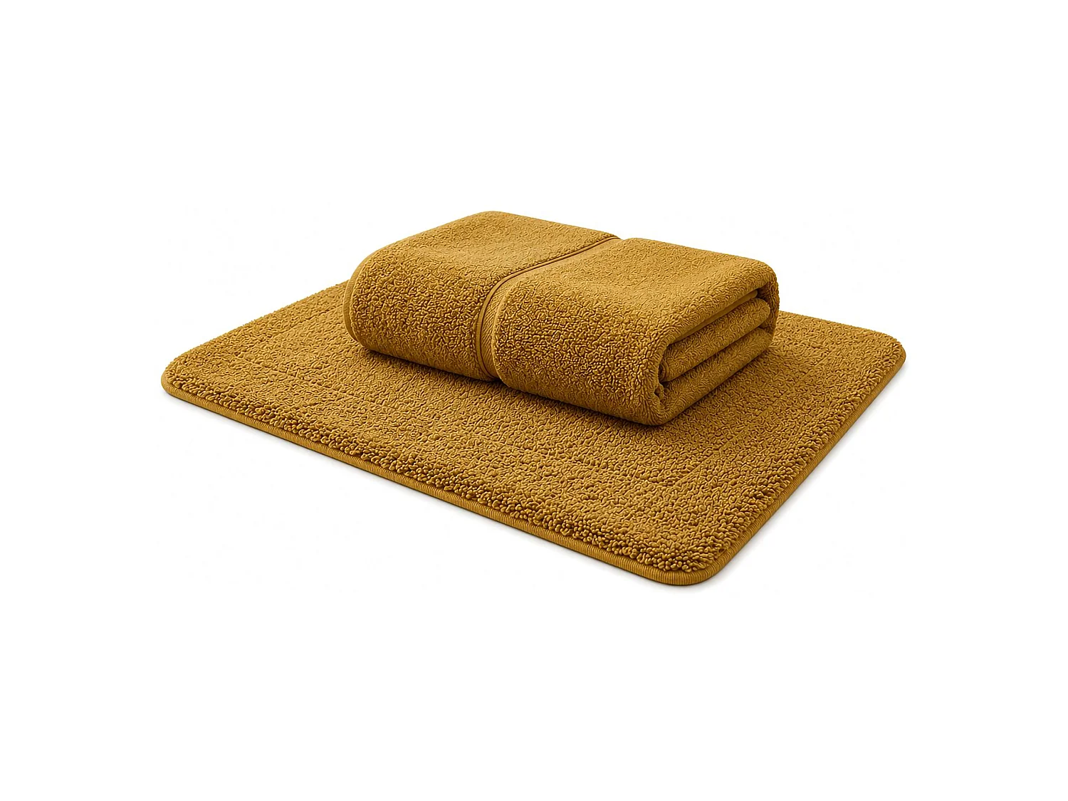 Serviette Bain Sanamasa, Dégradé Structure Moutarde, Jaune Moutarde,