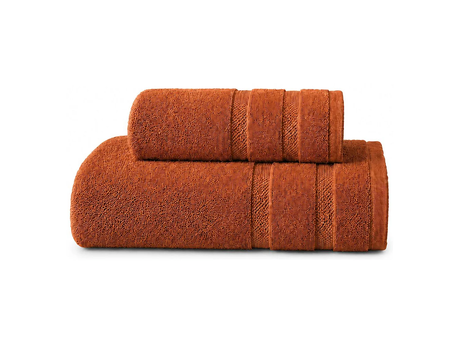 Ensemble de serviettes Saleneba, 2 pièces : serviette visage 60x110 cm, invité 40x60 cm, orange,