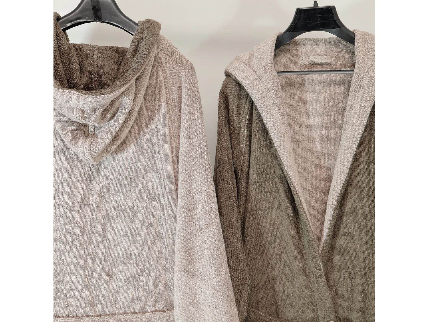 Accappatoio Sekate, 100% Cotone con Cappuccio Reversibile, Beige Crema, Colore Struttura Marrone, Sfumatura Colore Struttura Crema