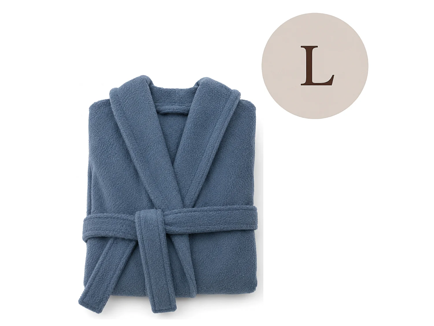 Peignoir Satotite, 100% Coton avec Capuche, Bleu Fiordaliso, Nuance Fiordaliso, Taille L