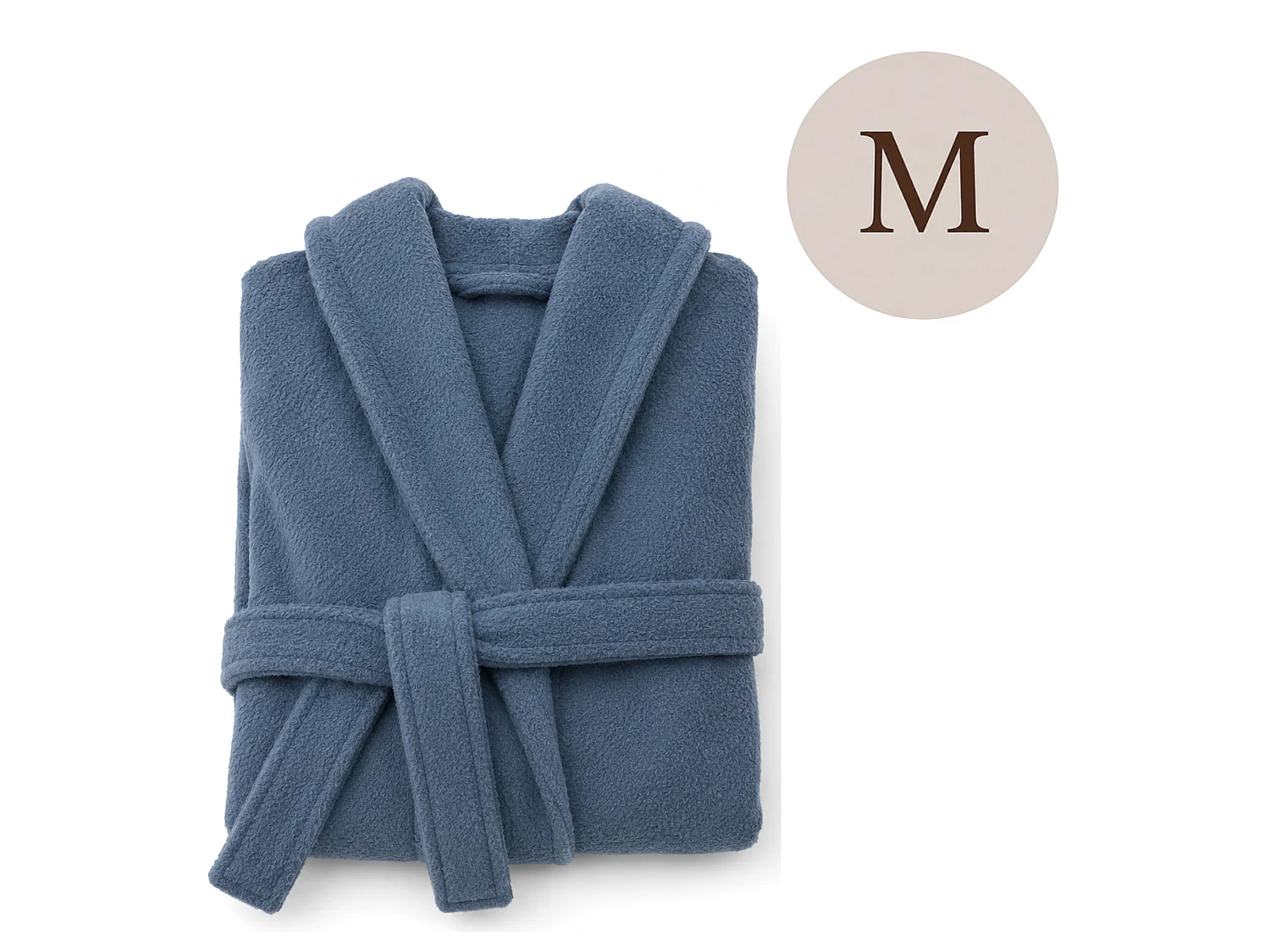 Peignoir Satoka, 100% Coton avec Capuche, Bleu Fiordaliso, Teinte Fiordaliso, Taille M