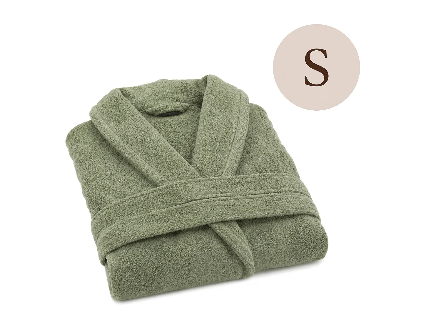 Peignoir Satofa, 100% Coton avec Capuche, Menthe Verte, Dégradé de Couleur Menthe, Taille S