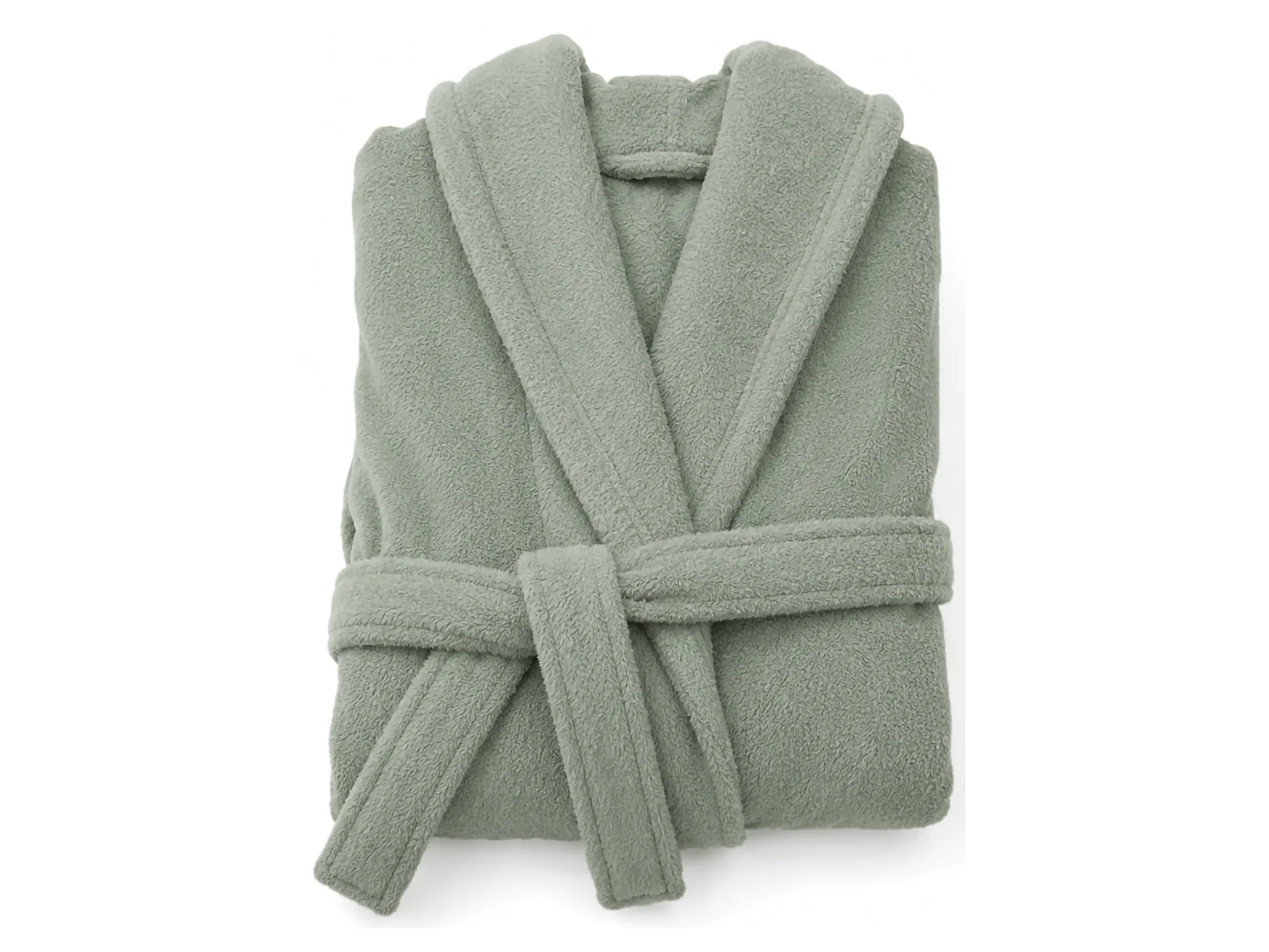 Peignoir Satofa, 100% Coton avec Capuche, Vert Sauge, Nuance de Structure Sauge, Taille S