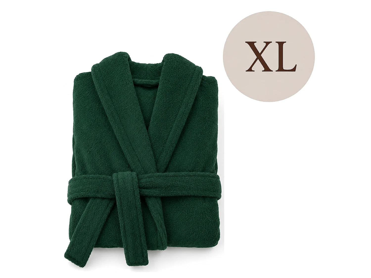 Accappatoio Satiza, 100% Cotone con Cappuccio, Verde, Taglia xl