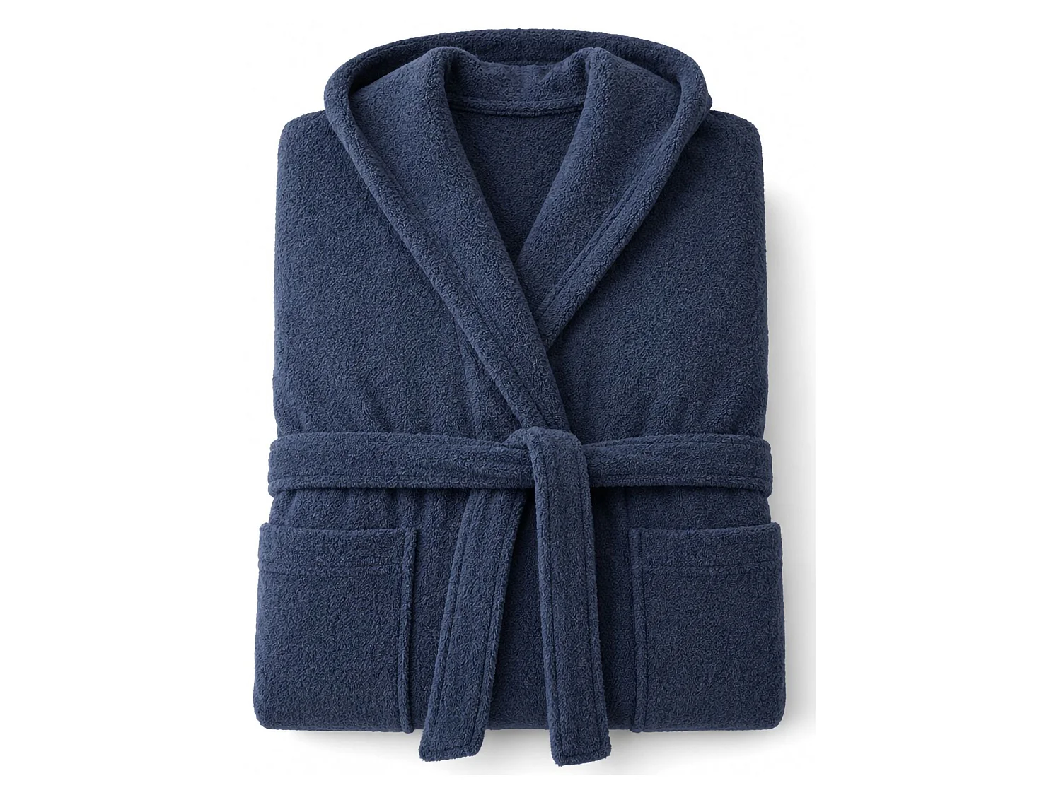 Accappatoio Satina, 100% Cotone con Cappuccio, blu, Taglia xxl