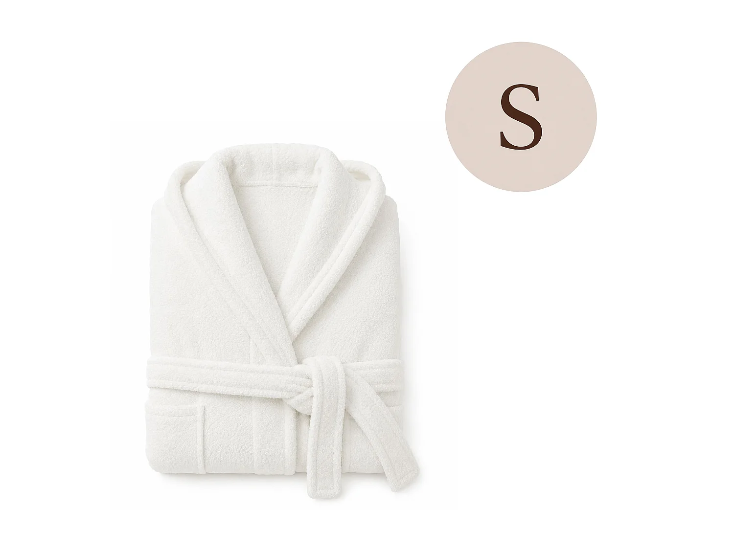 Accappatoio Satofa, 100% Cotone con Cappuccio, Bianco, Taglia s