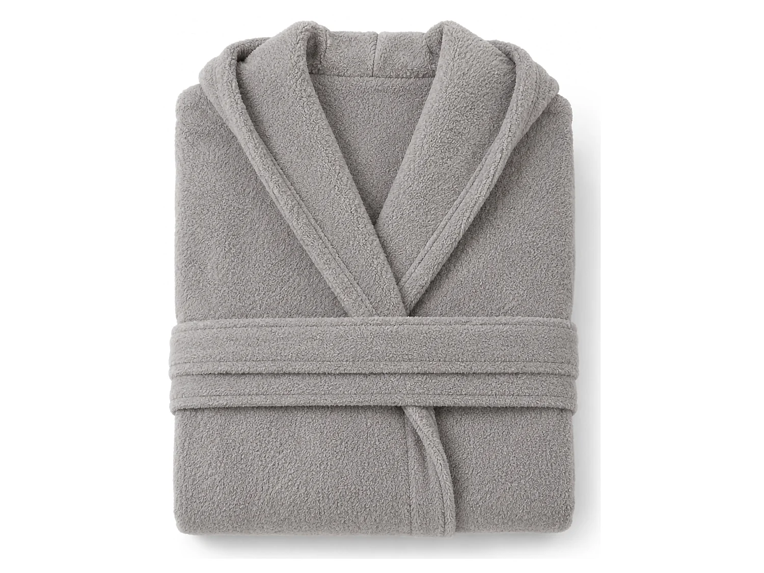 Accappatoio Satina, 100% Cotone con Cappuccio, Grigio, Taglia xxl