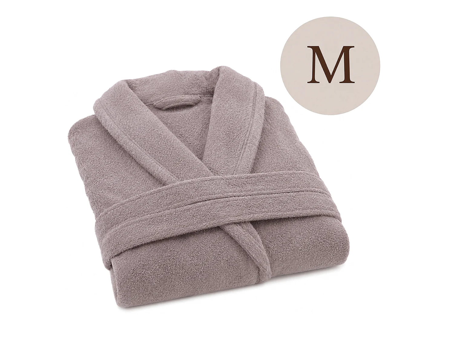 Peignoir Satoka, 100% Coton avec Capuche, Violet Lilas, Dégradé de Couleur Lilas, Taille M