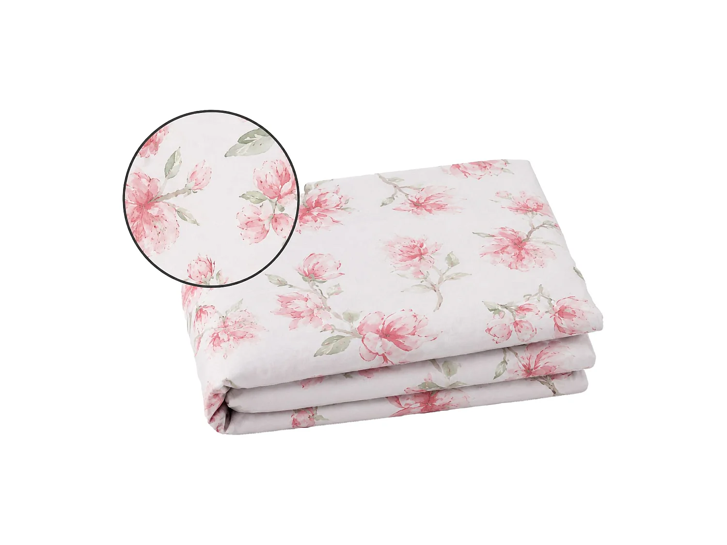 Ensemble Complet Lit Double Saliro, en Percale, Rose, Lavable en Machine, Sèche-linge