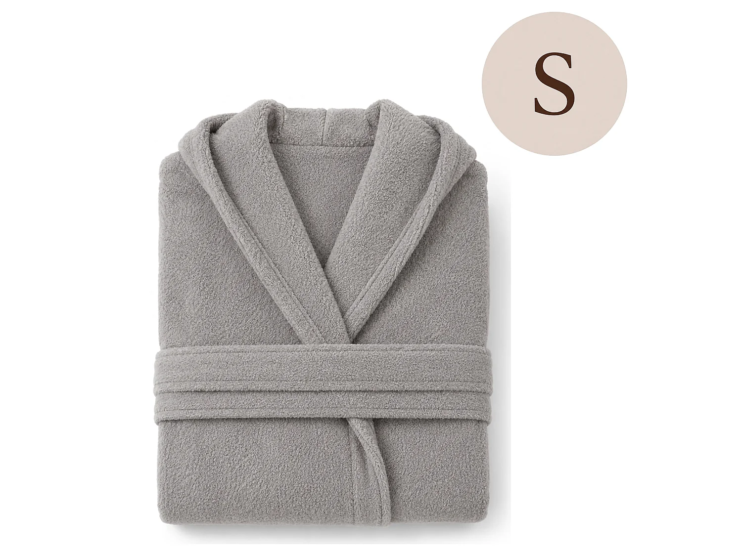 Accappatoio Satofa, 100% Cotone con Cappuccio, Grigio, Taglia s