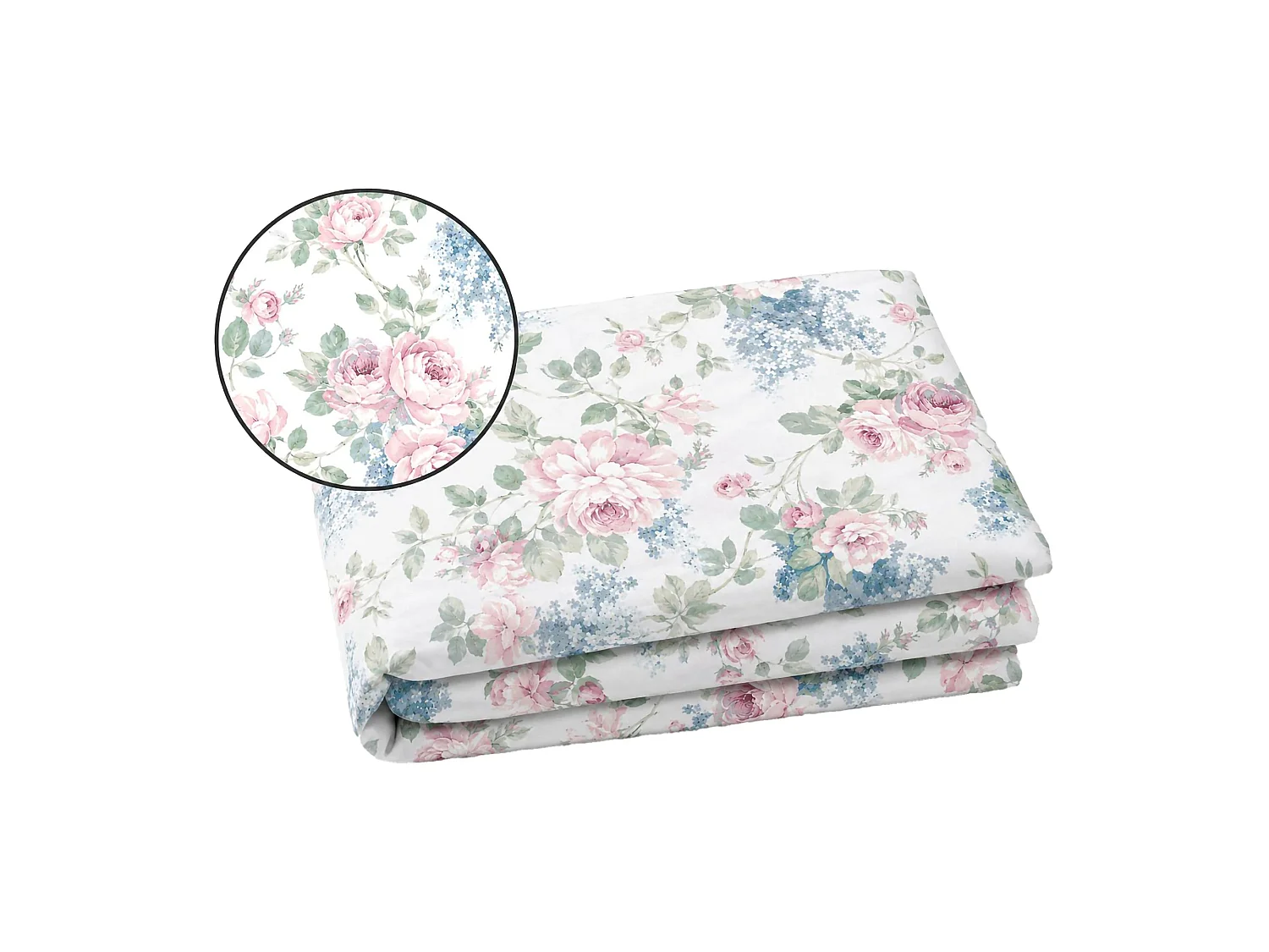 Ensemble de Lit Double Sarome, en Polycoton, Rose, Lavable en Machine, Structure Verte