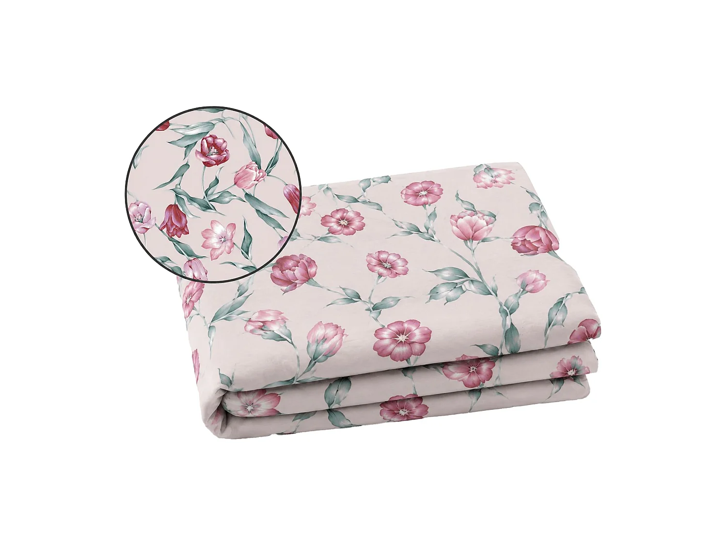 Ensemble Complet Lit Double Salere, Percale, Rose, Lavable en Machine, Sèche-linge