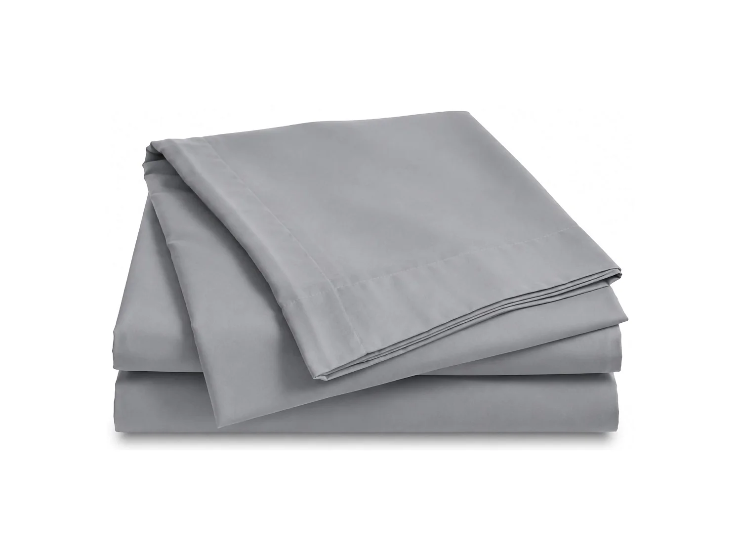 Set Completo Letto Singolo Rotihamo, in Cotone, Grigio Pietra, Lavabile in Lavatrice