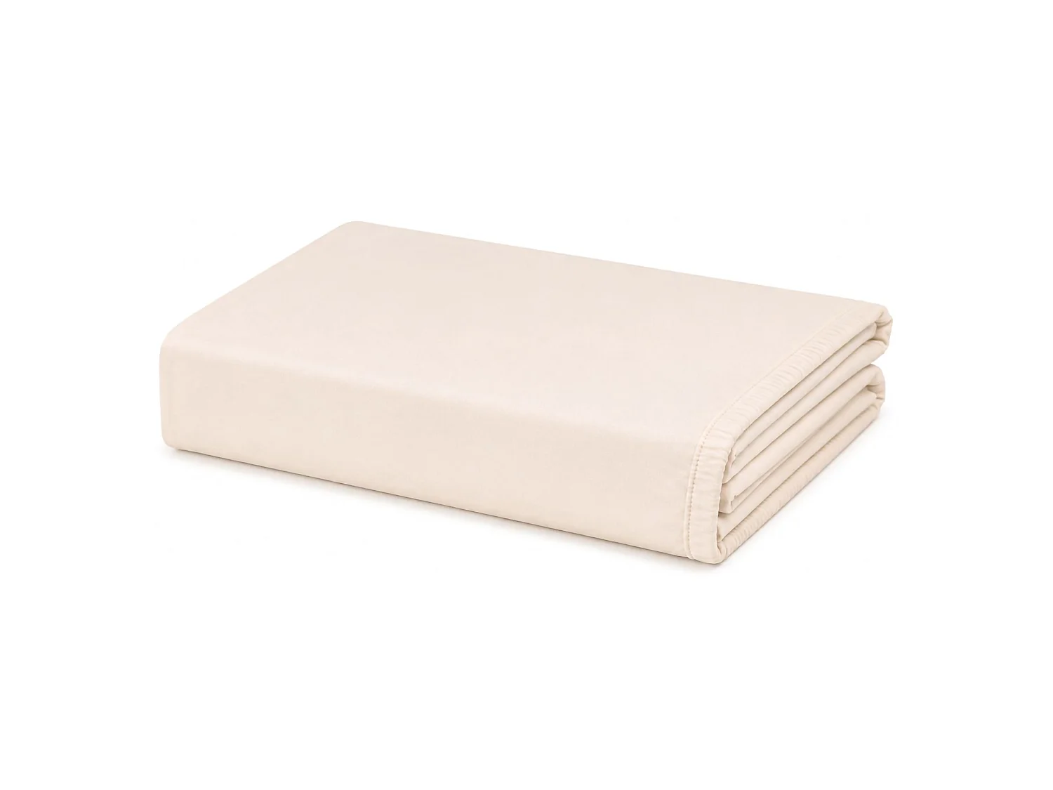 Drap 1 Place et Demi Romesila, Drap-Housse avec Coins de 27 cm, Blanc Ivoire, Lavable en Machine, Sèche-Linge