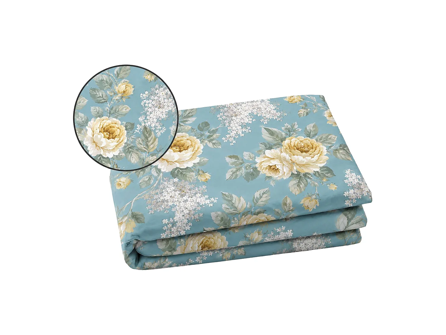 Set Completo Letto Matrimoniale Sarome, in Policotone, Verde, Lavabile in Lavatrice