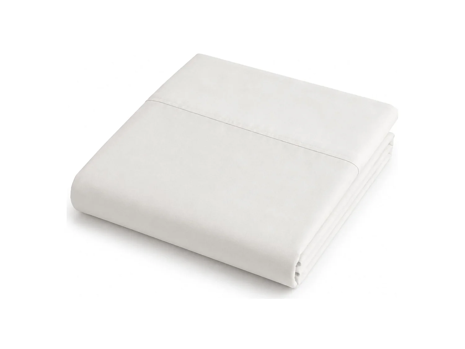 Ensemble Complet Lit Simple Sapatalo, en Polycoton, Blanc, Lavable en Machine
